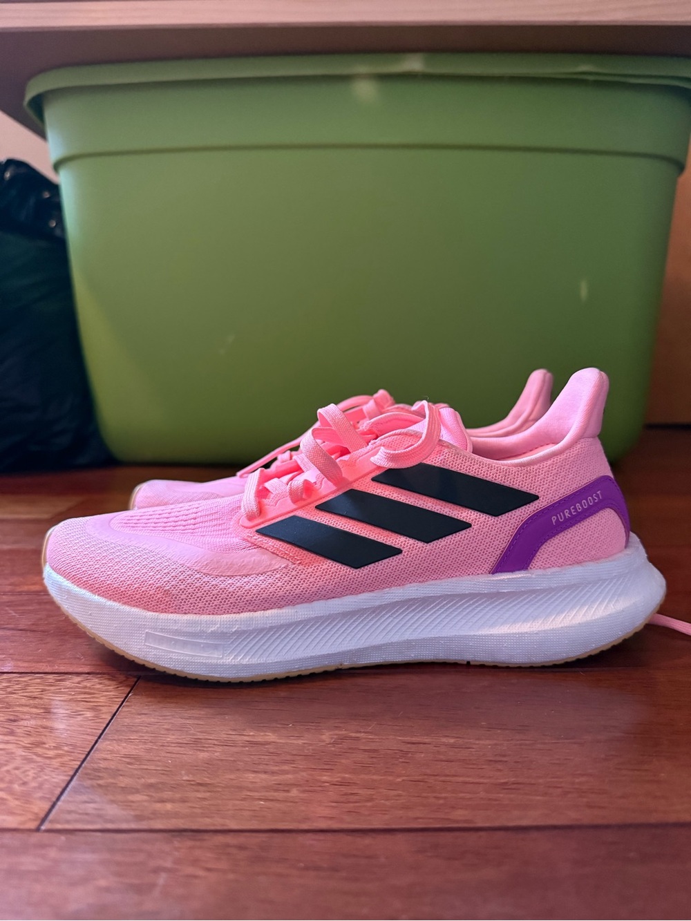 adidas Pink and Black Pureboost Trainer